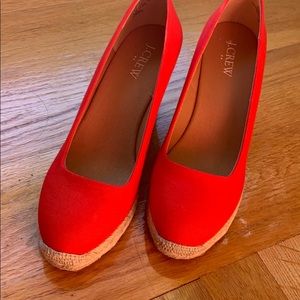 Jcrew Espadrilles Bright Cerise Size 7